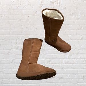 EMU plush classic caramel brown suede cozy wool lined winter boots